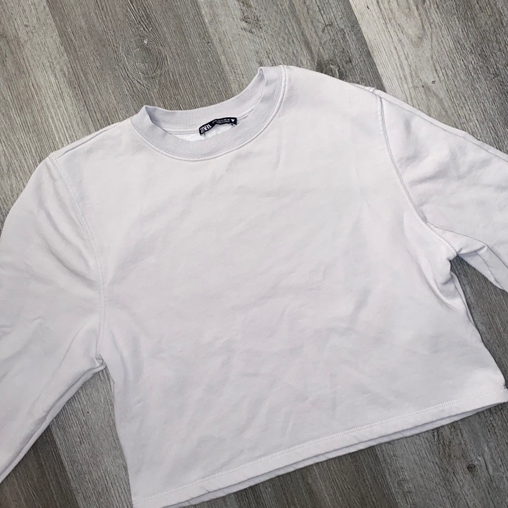 Zara crew neck crop